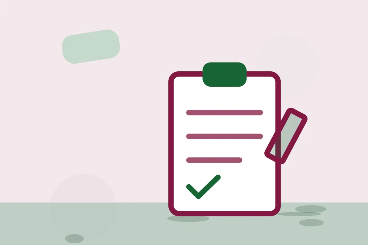 Illustration of an estimate clipboard